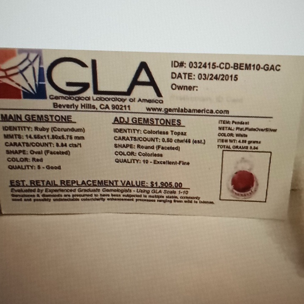 Ruby Pendant - image 2